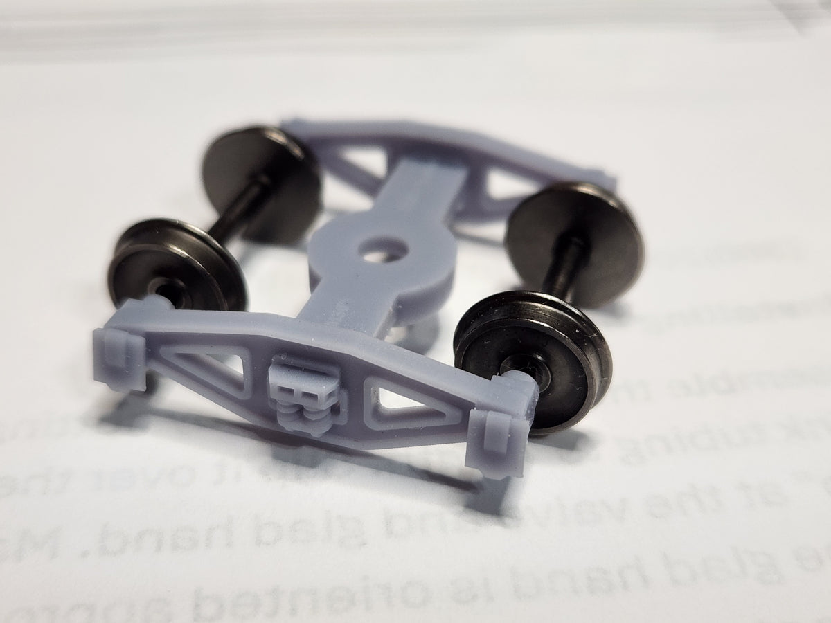 On30 3D Printed Bettendorf Trucks with Metal Wheel sets