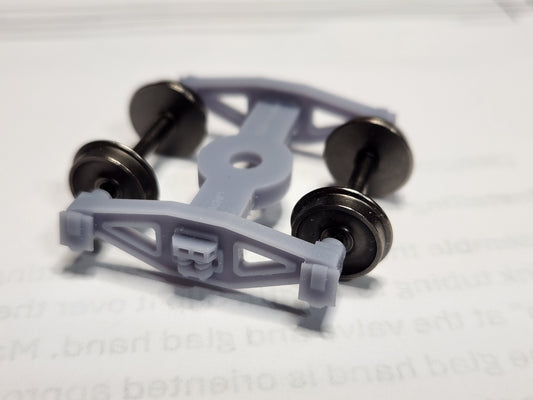 On30 3D Printed Bettendorf Trucks with Metal Wheel sets