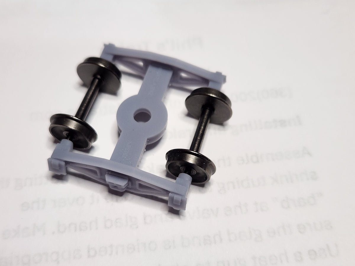 On30 3D Printed Bettendorf Trucks with Metal Wheel sets