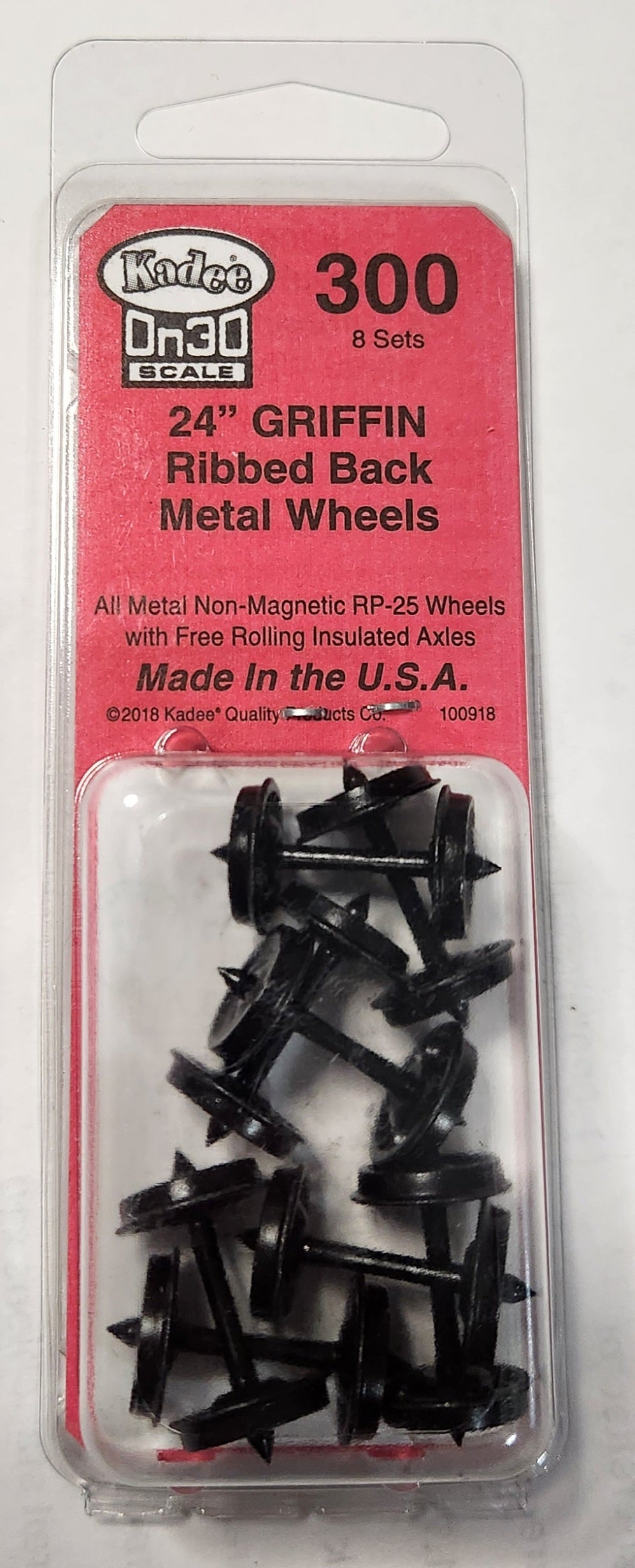 Kadee 24" rib back wheels sets #300 On30