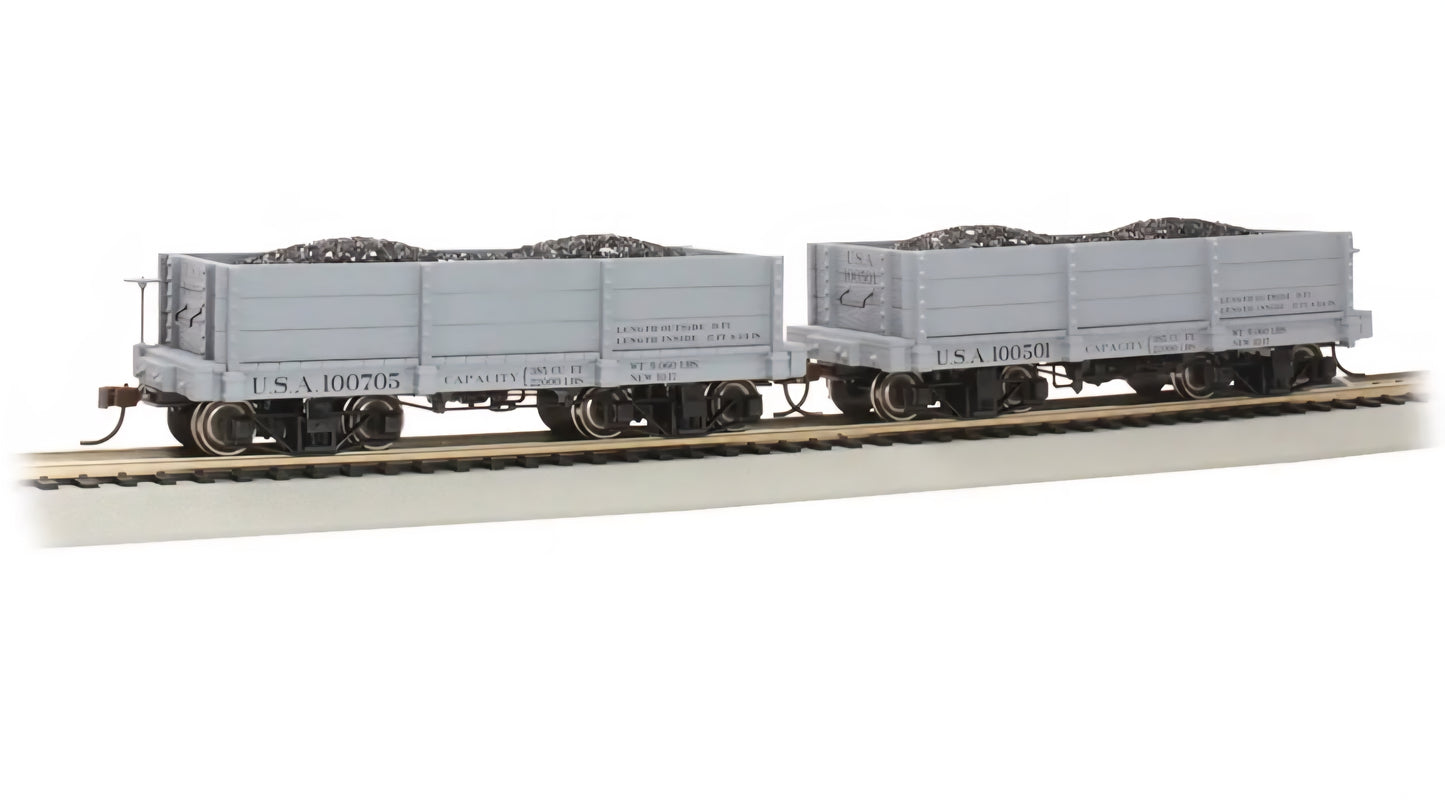 Bachmann On30 18' Low Side Gondola(set of 2) Gray 26532