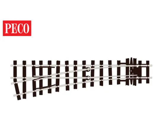 Peco On30 Medium Radius LH Turnout SL-E596